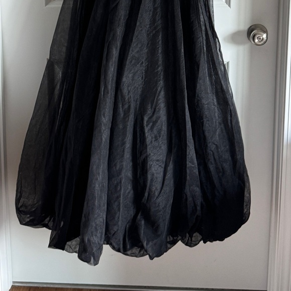 Elegant Black Wednesday Addams inspired Evening Gown - Picture 10 of 16